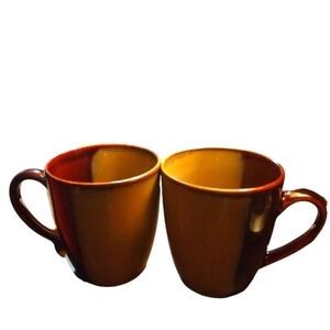 Sango Two Toned Eclipse Brown Contemporary Coffee Mugs (2) Handled